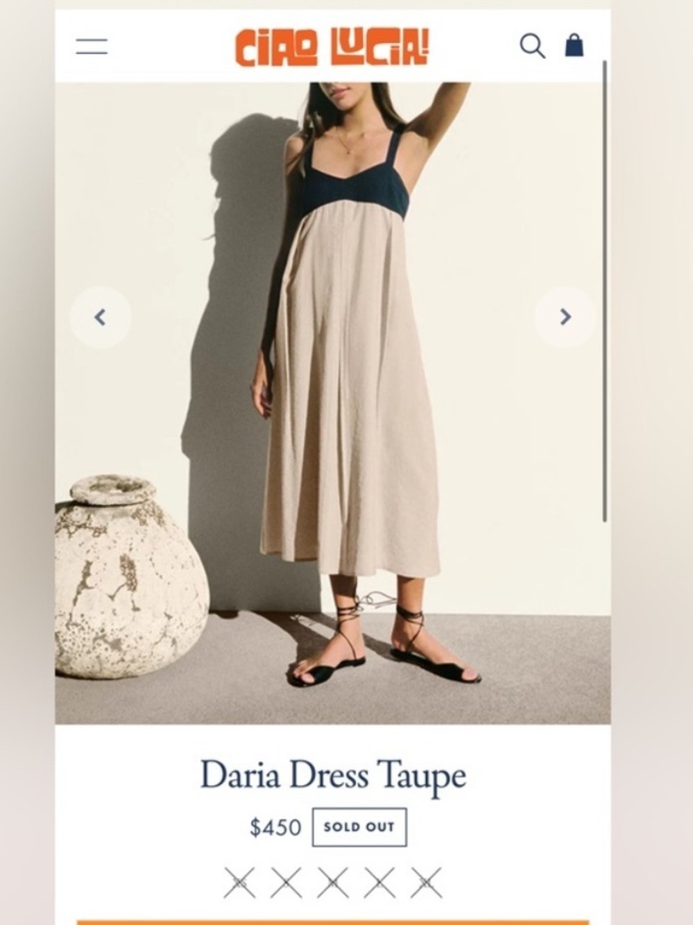Ciao Lucia Daria Dress Size Medium